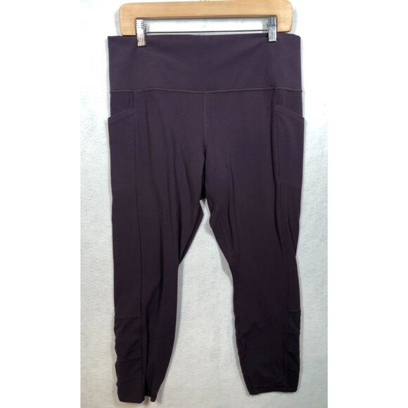 Athleta Salutation Stash Pocket II Cinch 7/8 Tight Deep Purple 599729 Women's XL - Picture 3 of 11